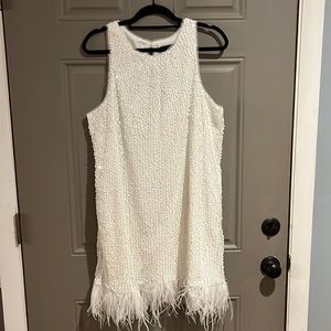 Adrianna Papell Hand Sequined Halter Dress